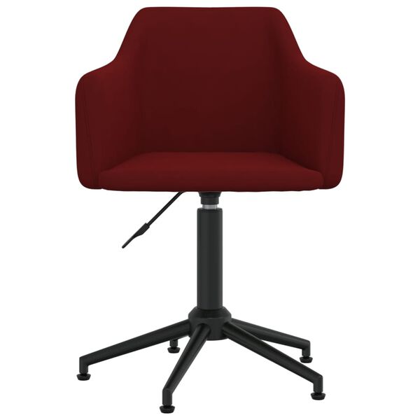 vidaXL Cadeiras de jantar girat&oacute;rias 2 pcs veludo vermelho tinto