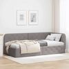vidaXL Estrutura de Cama de Canto Cinzento-acastanhado 90 x 190 cm