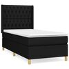 vidaXL Cama com molas/colch&atilde;o 90x190 cm tecido preto