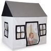 CHILDHOME Casa de brincar 125x95x145cm lona branco e preto