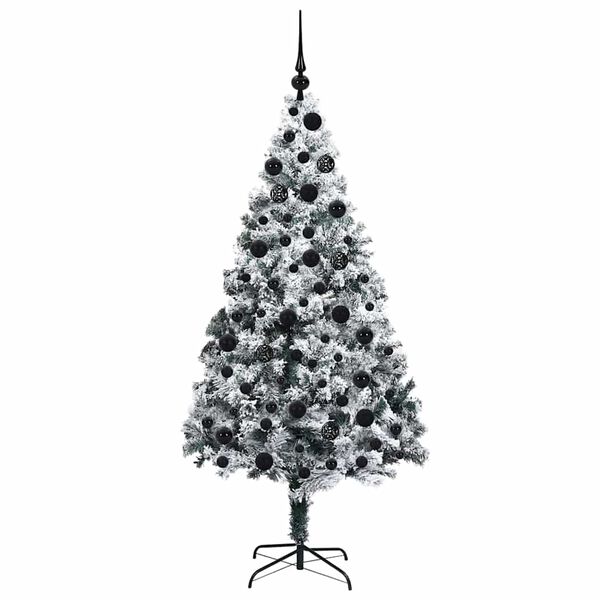 vidaXL &Aacute;rvore de Natal Artificial Branco 180 cm PVC, A&ccedil;o e Pl&aacute;stico