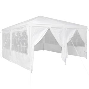 vidaXL Tenda de Festa Branco 400 x 400 x 266 cm Polietileno