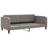 vidaXL Sof&aacute;-cama 90x200 cm tecido cinzento-acastanhado