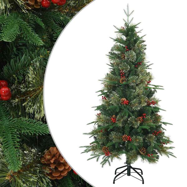 vidaXL &Aacute;rvore de Natal Articulada Artificial com suporte Verde 120 cm