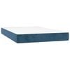 vidaXL Cama boxspring com colch&atilde;o 120x200 cm veludo azul-escuro