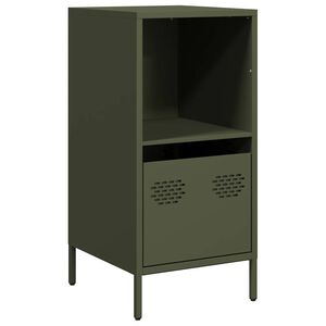 vidaXL Aparador 35x39x73,5 cm a&ccedil;o laminado a frio verde-azeitona