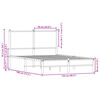 vidaXL Estrutura de cama sem colch&atilde;o 120x190 cm metal carvalho sonoma