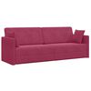 vidaXL Sof&aacute;-cama de ch&atilde;o 200cm Vinho Vermelho Veludo