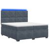 vidaXL Cama box spring com colch&atilde;o Cinzento-Escuro 200 x 200 cm Veludo