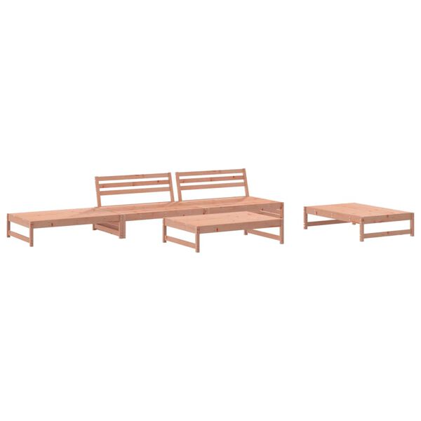vidaXL 5 pcs conjunto lounge de jardim madeira de douglas maciça
