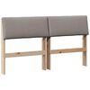 vidaXL Cabeceira estofada Cinzento-acastanhado 150 cm