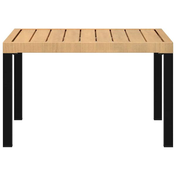 VidaXL Mesa de centro para jardim 65x65x40 cm alumínio preto