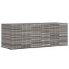 vidaXL Caixa p/ almofad&otilde;es de jardim 291x100,5x104 cm vime PE cinzento