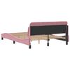 vidaXL Estrutura de cama com cabeceira Dover 140x200 cm veludo rosa