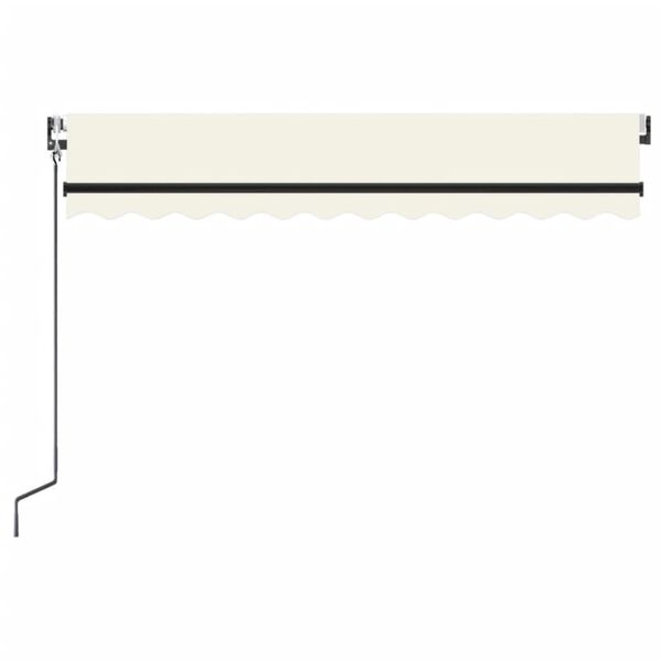 vidaXL Toldo autom&aacute;tico com LED e sensor de vento 350x250 cm cor creme