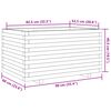 vidaXL Vaso/floreira de jardim 90x60x49,5 cm madeira pinho impregnada