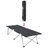 vidaXL Cama de Camping Dobr&aacute;vel 2 pcs Preto 194 x 62,5 x 42,5 cm