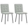 vidaXL Cadeiras de jantar 2 pcs veludo cinzento-claro