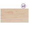 vidaXL Tampos de mesa retangulares 2 pcs 90x45x2,5 cm pinho maci&ccedil;o