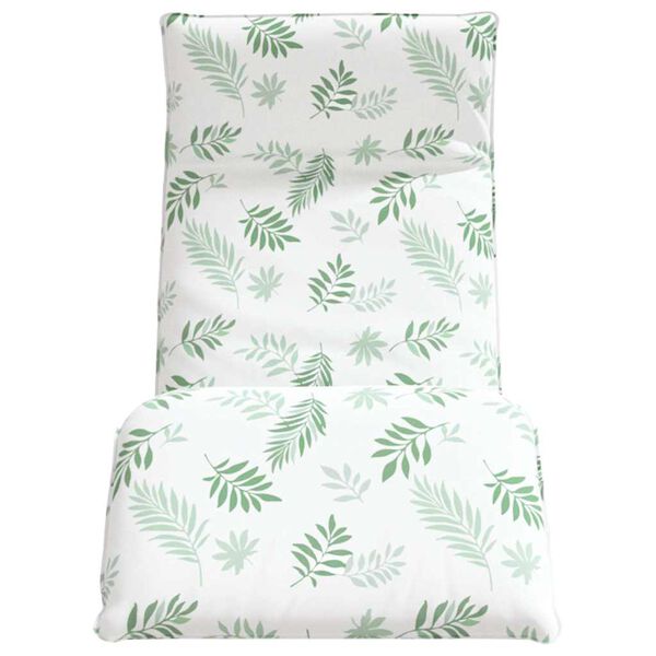 vidaXL Espregui&ccedil;adeira dobr&aacute;vel 175x54x8,5 cm Padr&atilde;o de folhas