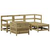 vidaXL 5 pcs conjunto de sof&aacute;s para jardim madeira de pinho impregnada