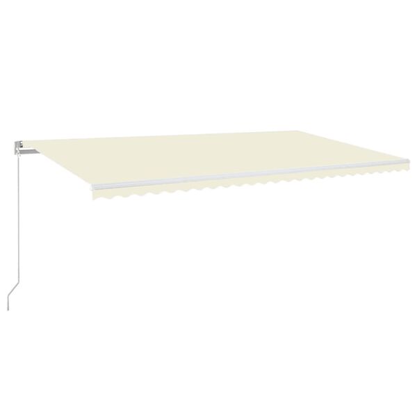 vidaXL Toldo retr&aacute;til manual 600x350 cm cor creme