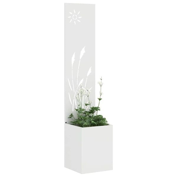 vidaXL Tela de Privacidade para Jardim Fretwork Branco 32 x 150 cm