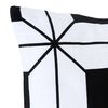 vidaXL Almofadões 2 pcs 40x40 cm algodão estampado preto e branco