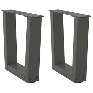vidaXL P&eacute;s para mesa de centro em V, 2 pe&ccedil;as, antracite, 30x(30-31,3) cm, a&ccedil;o