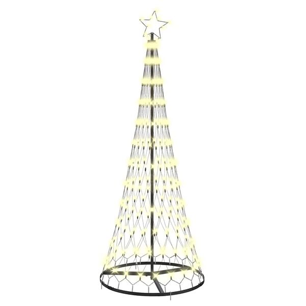 vidaXL &Aacute;rvore de Natal LED com 230 LEDs Branco quente 184.5 cm Metal