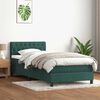 vidaXL Cama com molas/colch&atilde;o verde-escuro 80x210 cm veludo