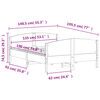 vidaXL Cama sem colch&atilde;o 135x190 cm madeira pinho maci&ccedil;a castanho-mel