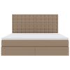 vidaXL Cama com Armazenamento Cappuccino 160 x 200 cm Couro Sint&eacute;tico