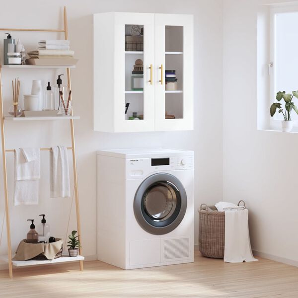 vidaXL Arm&aacute;rio de parede 69,5x34x90 cm branco