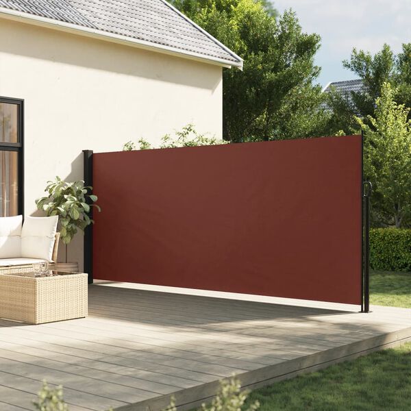 vidaXL Toldo lateral retr&aacute;til 160x600 cm castanho