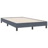vidaXL Cama boxspring com colch&atilde;o 120x220 cm veludo cinzento-escuro