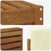 vidaXL Conjunto de Sof&aacute;s para Exterior 4 pcs Natural e Creme