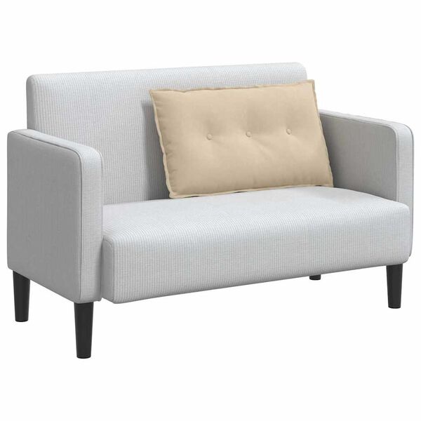 vidaXL Travesseiro para Costas Creme 80 x 50 cm Tecido de Microfibra