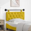 vidaXL Cabeceira Suspensa Amarelo 110 x 55 x 7 cm Veludo