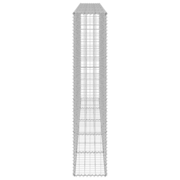 vidaXL Muro gabi&atilde;o com tampas a&ccedil;o galvanizado 300x30x150 cm