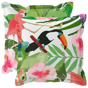 vidaXL Capa almofada 2 unid. HOUTEN Multicolor 30 x 30 cm Poli&eacute;ster