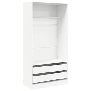 vidaXL Roupeiro 100x50x200 cm derivados de madeira branco