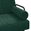 vidaXL Sof&aacute;-cama com apoio de bra&ccedil;os veludo verde-escuro