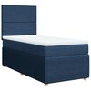 vidaXL Cama com molas/colch&atilde;o 90x190 cm tecido azul