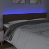 vidaXL Cabeceira de cama c/ luzes LED tecido 160x5x78/88 cm castanho