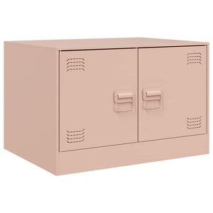 vidaXL Mesa de centro 67x50x44 cm a&ccedil;o rosa