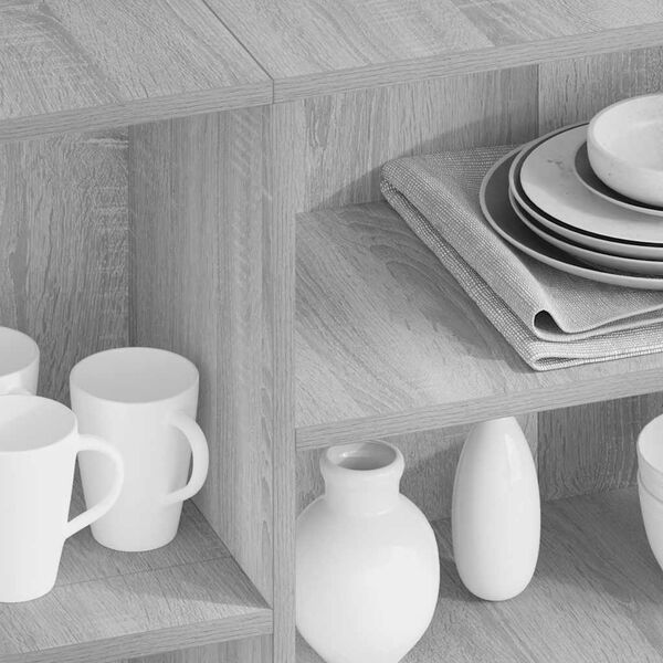 vidaXL Aparador 120x30x75 cm derivados de madeira cinzento sonoma