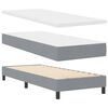 vidaXL Cama Box com colch&atilde;o Cinzento-claro 200 x 80 cm Poli&eacute;ster
