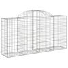 vidaXL Cestos gabião arqueados 50 pcs 200x50x100/120 ferro galvanizado