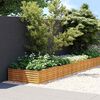 vidaXL Canteiro elevado de jardim 1150x100x36 cm a&ccedil;o corten